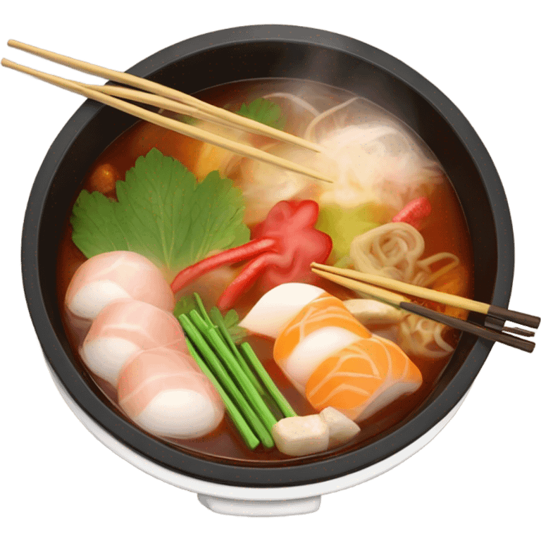 hot pot with chopsticks emoji