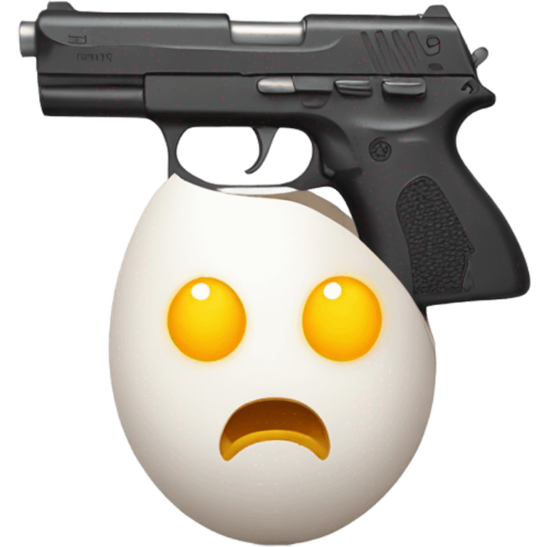 Egg with a gun emoji