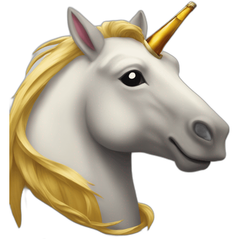 licorne qui boit une biere emoji