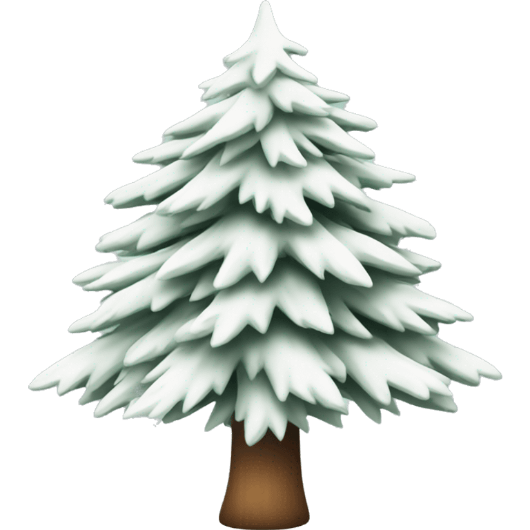  actual white fir christmas tree isolated.  emoji