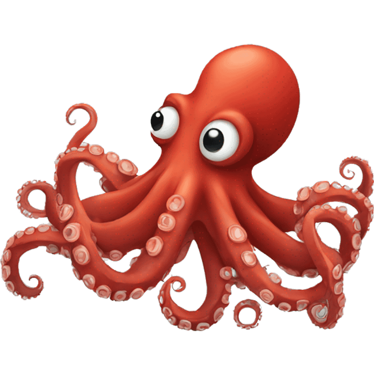 red cartoon octopus waiting emoji