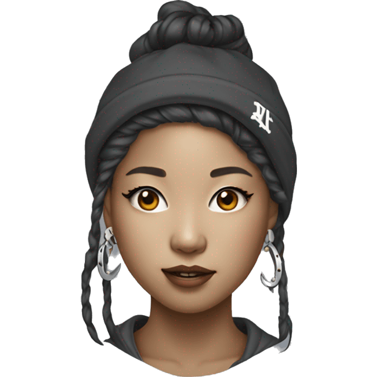 Korean oldschool hiphop girl emoji