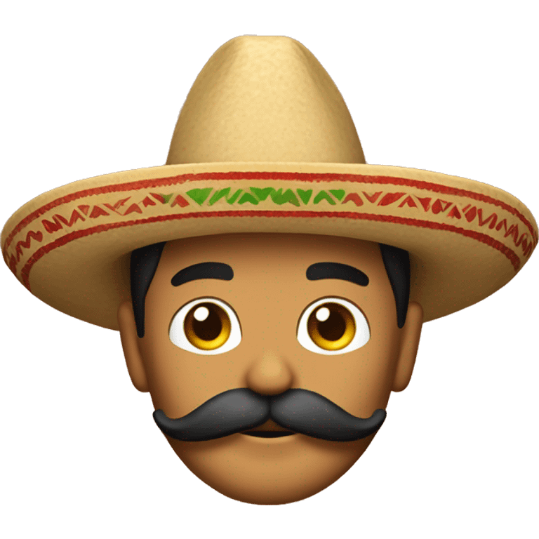 Mexican with a mustache and sombrero named Raphael  emoji