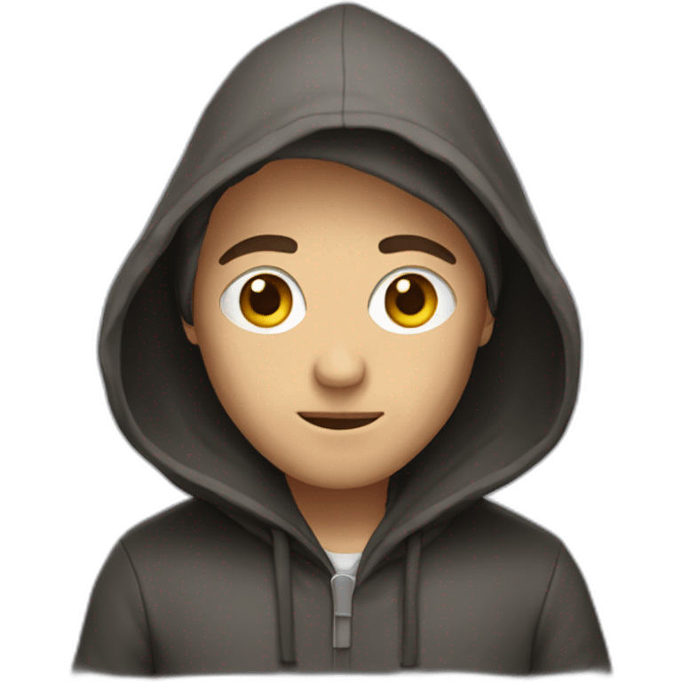 Hooded man emoji