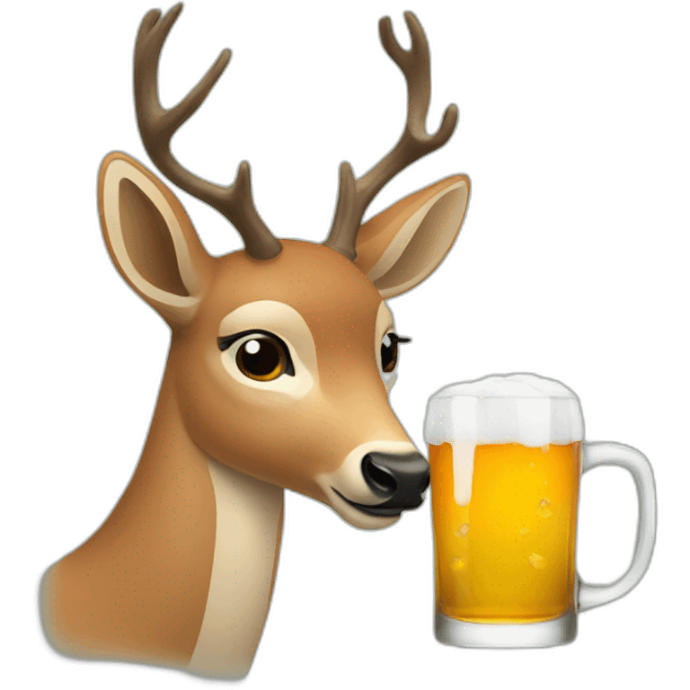 deer drinking alcohol emoji