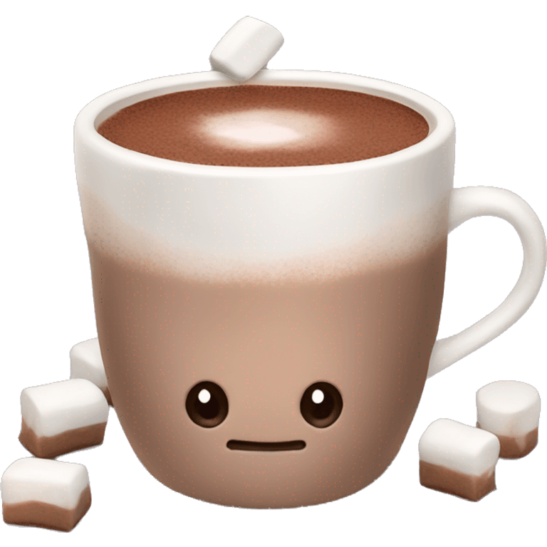 hot chocolate with marshmallows  emoji