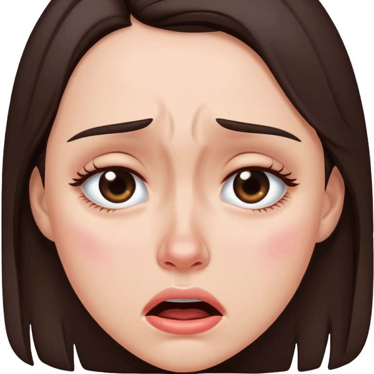 Crying brunette  emoji