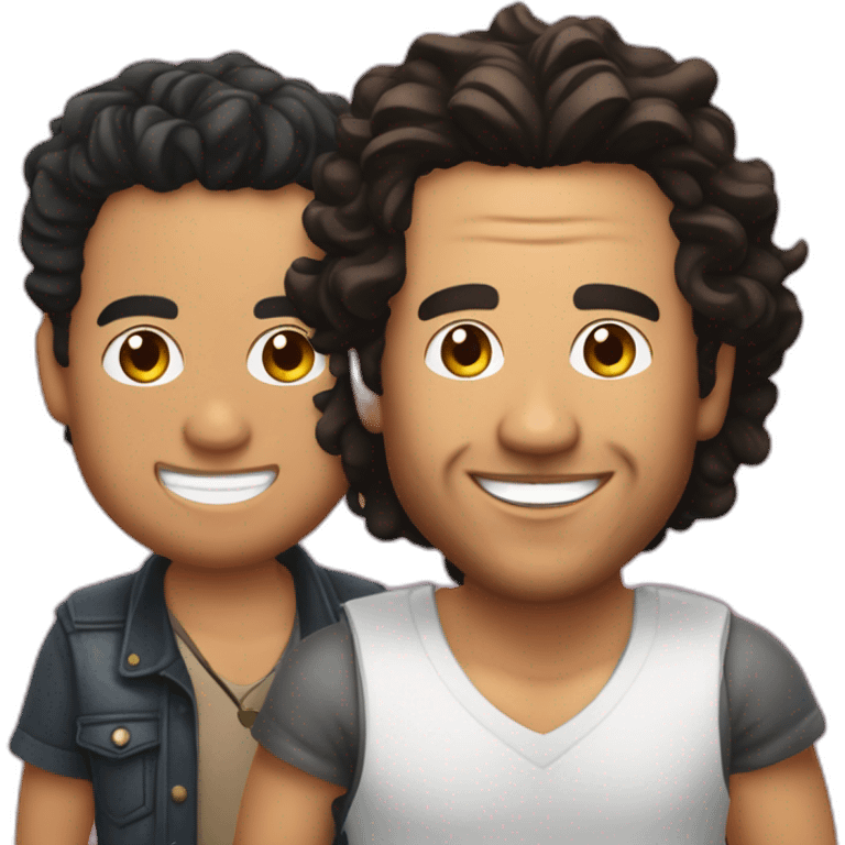 Carlos vives with a guy who looks like Romeo Santos emoji