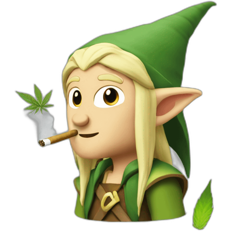 Legolas the elf smoking cannabis emoji