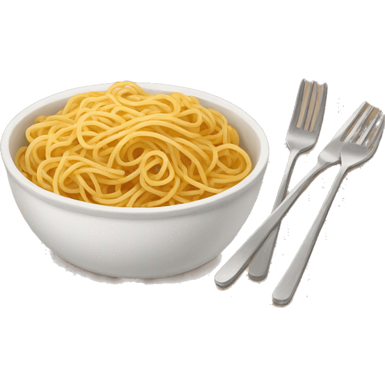 bowl of spaghetti with a side of bread emoji