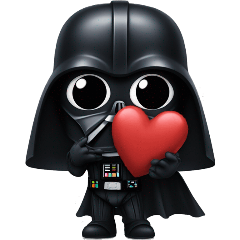 Darth Vader sending a heart kiss emoji