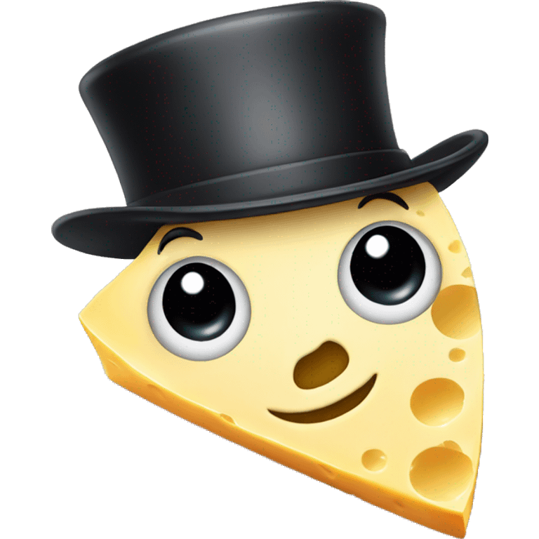 Cheese with tophat emoji