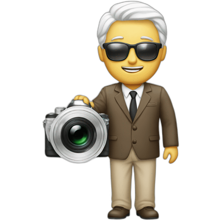 Man white camera elegant emoji