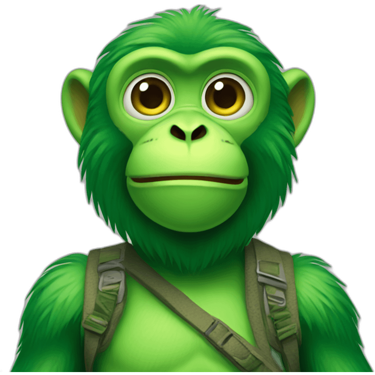 Green monkey emoji