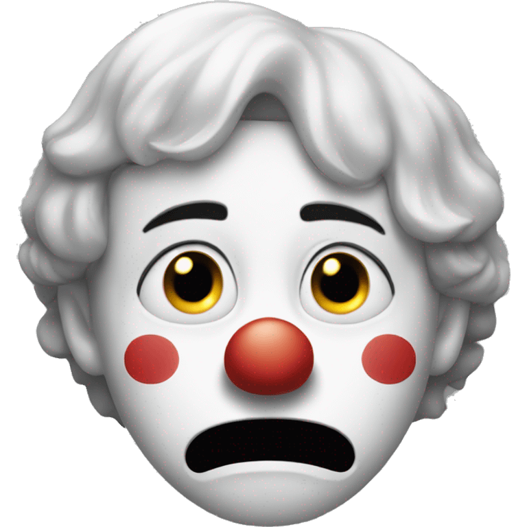 A clown crying  emoji