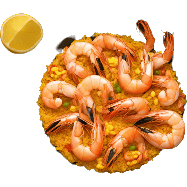 paella with shrimps  emoji