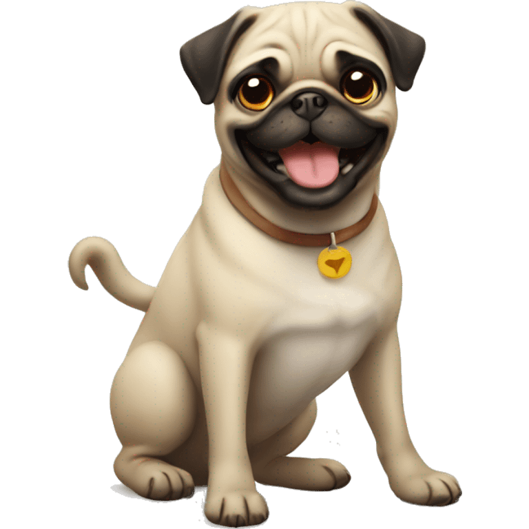 happy pug emoji