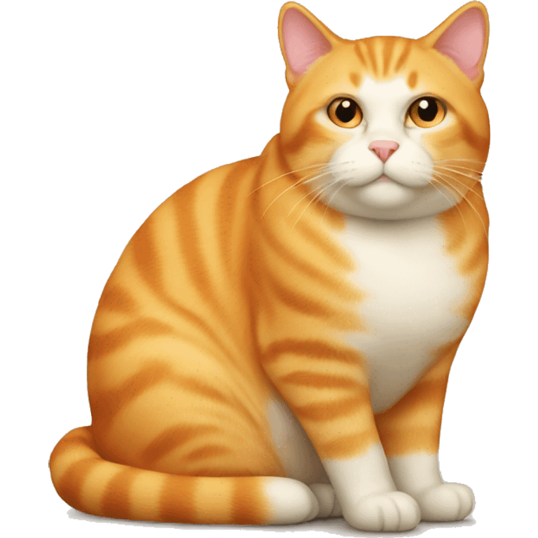 Fat light orange cat  emoji