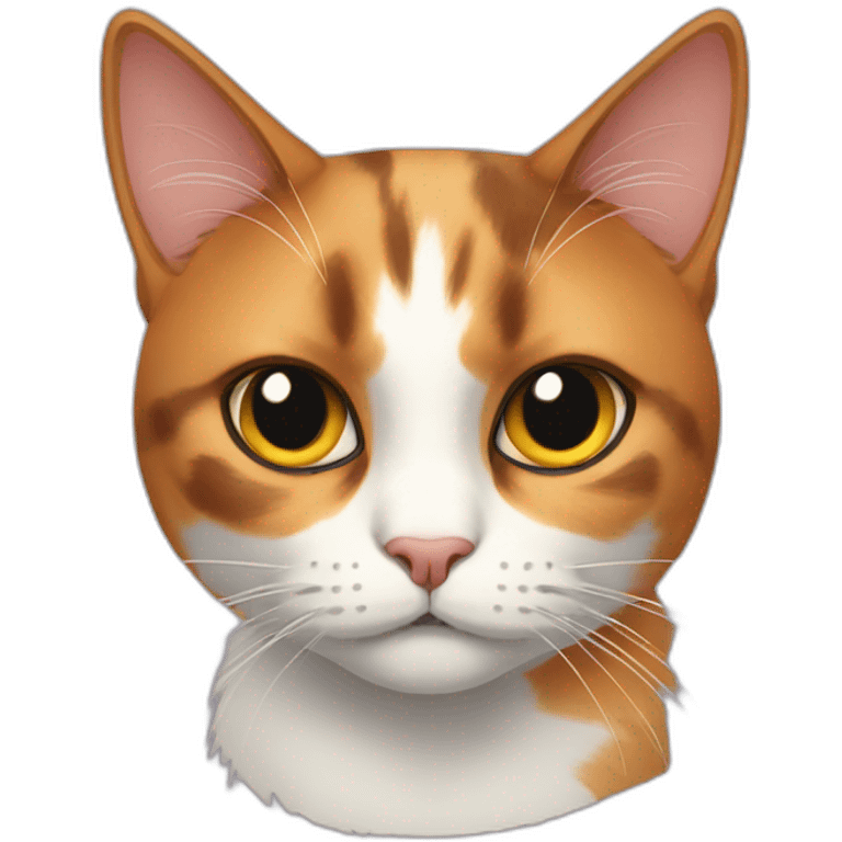 calico cat death stare emoji