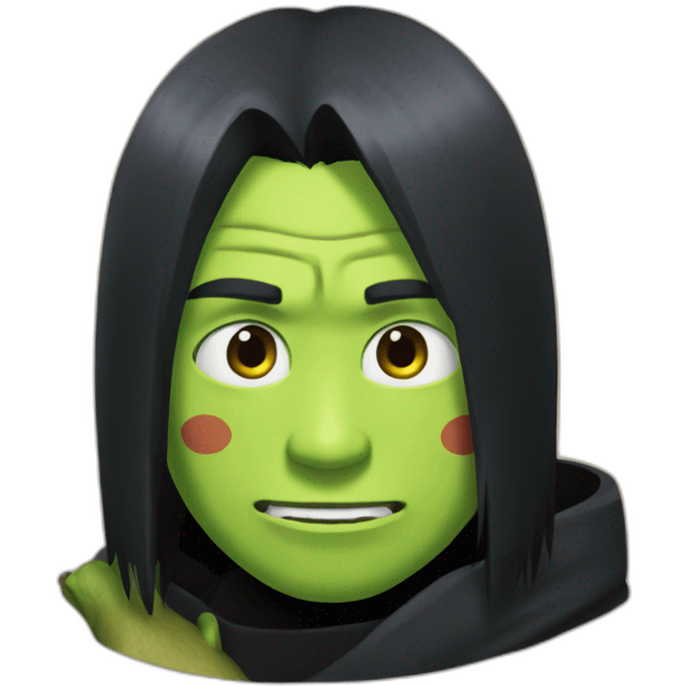 Itachi playing with shrek emoji