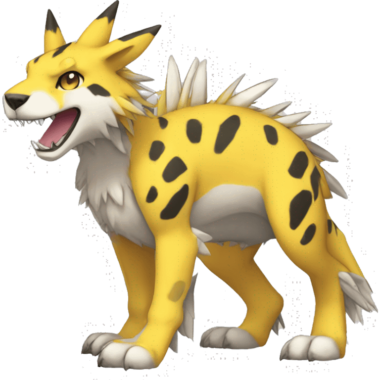 cute cool edgy Digimon-Fakemon-animal with markings full body emoji