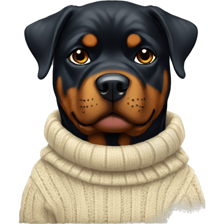 Rottweiler in a sweater  emoji