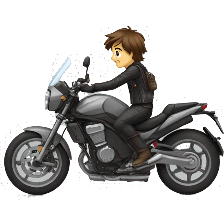 motorbisiklet süren anime kızı emoji