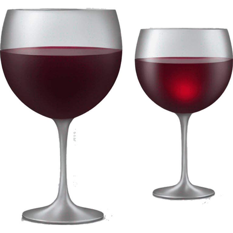 red wine in silver goblet emoji