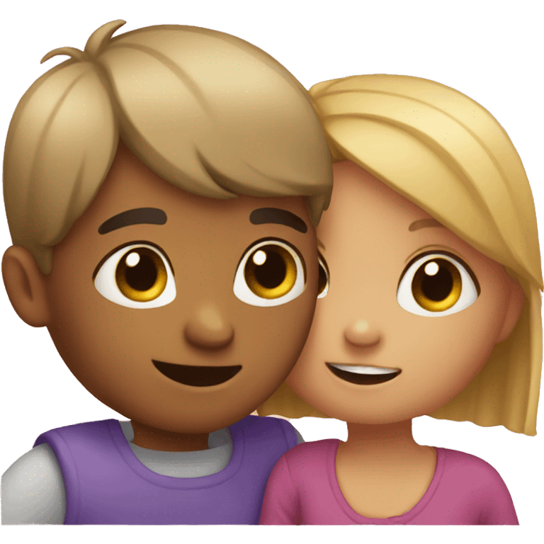 a girl playing with boy emoji