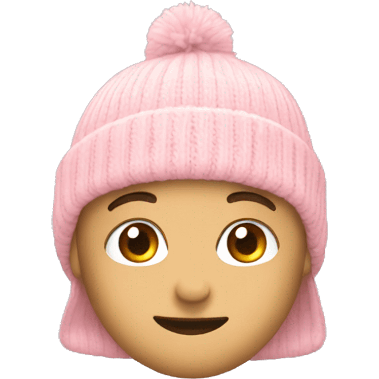 Light pink beanie alone emoji