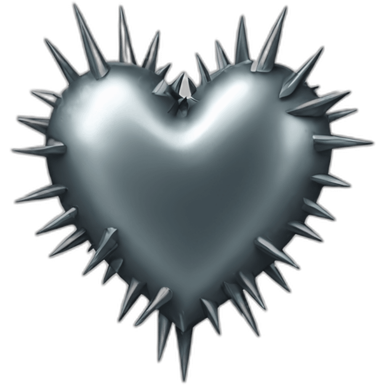 metal heart with spikes emoji