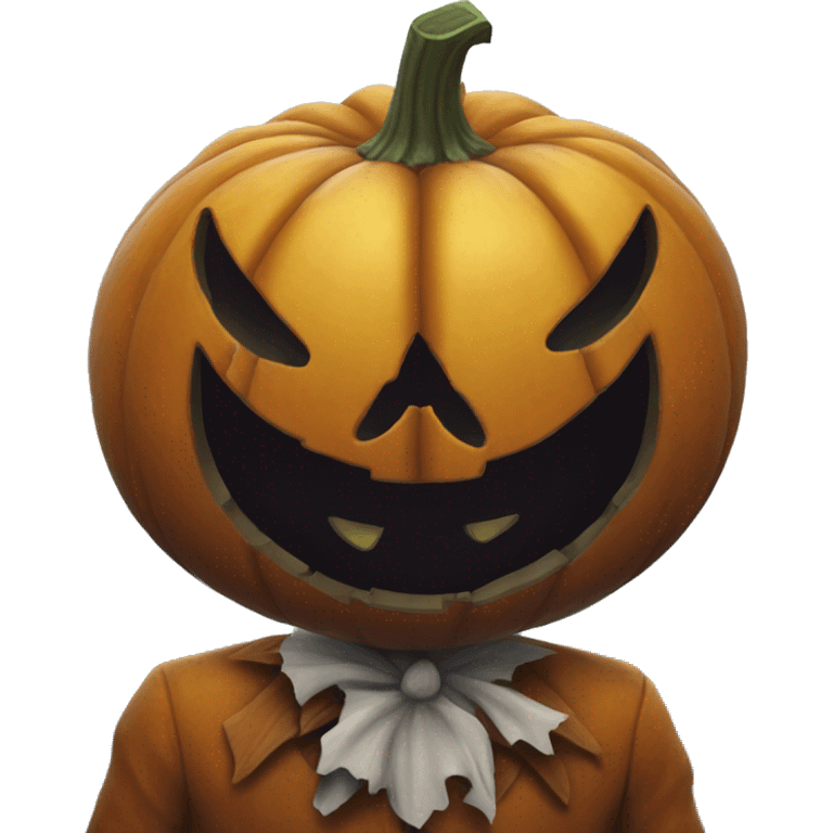 Pumpkin king with a pumpkin on its head Halloween emoji