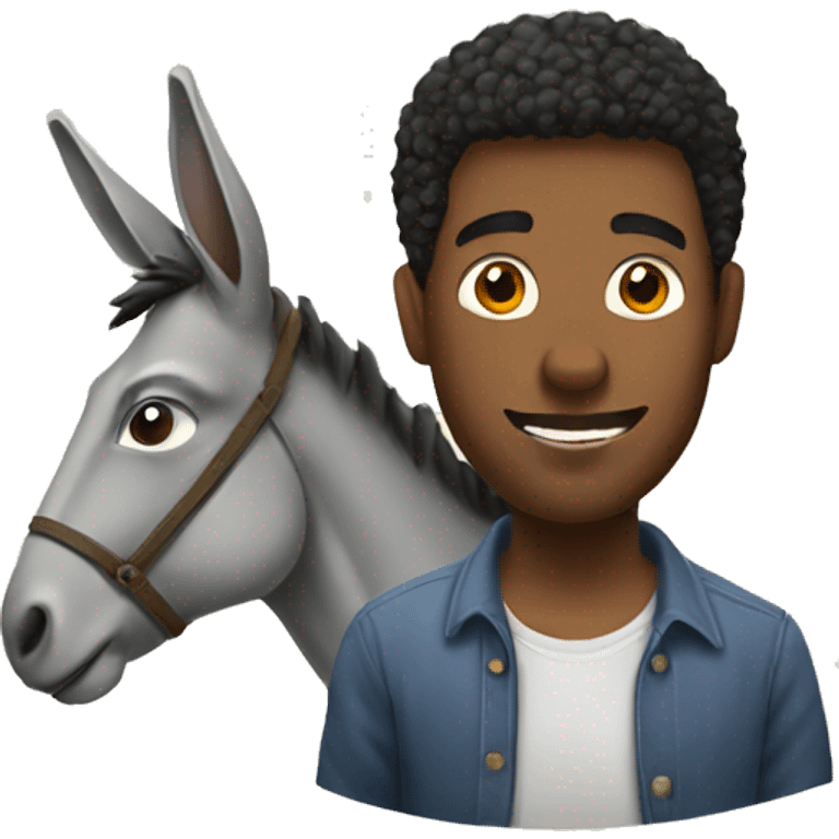 a guy with a donkey  emoji