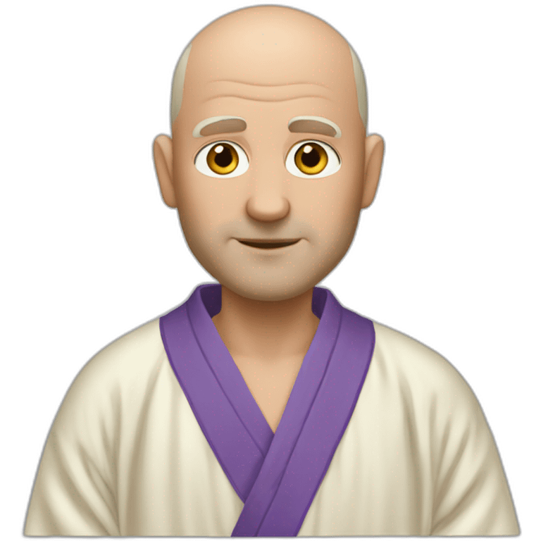 balding white man in a silk robe emoji