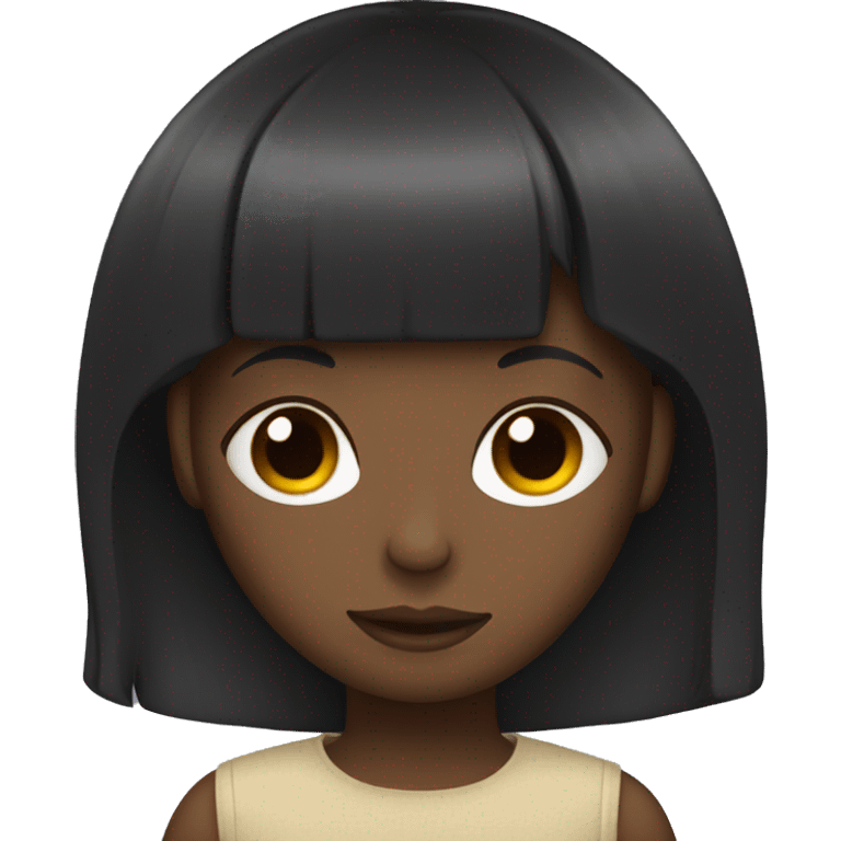 black girl with bangs sleeping emoji