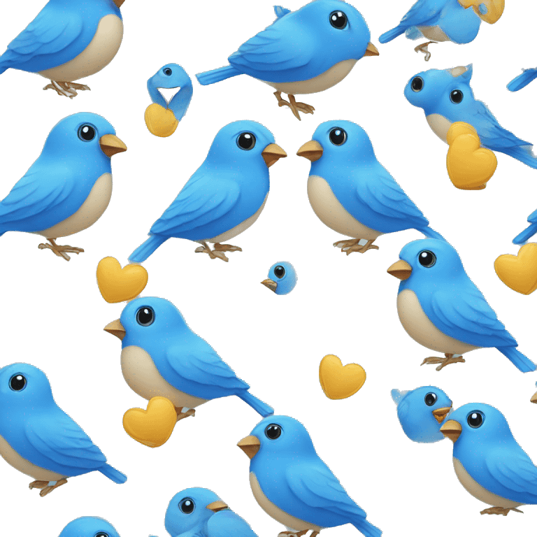 Cute blue bird emoji