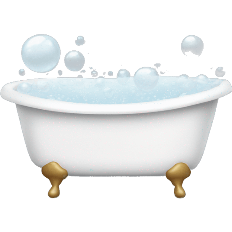 bath tub filled with white bubbles emoji