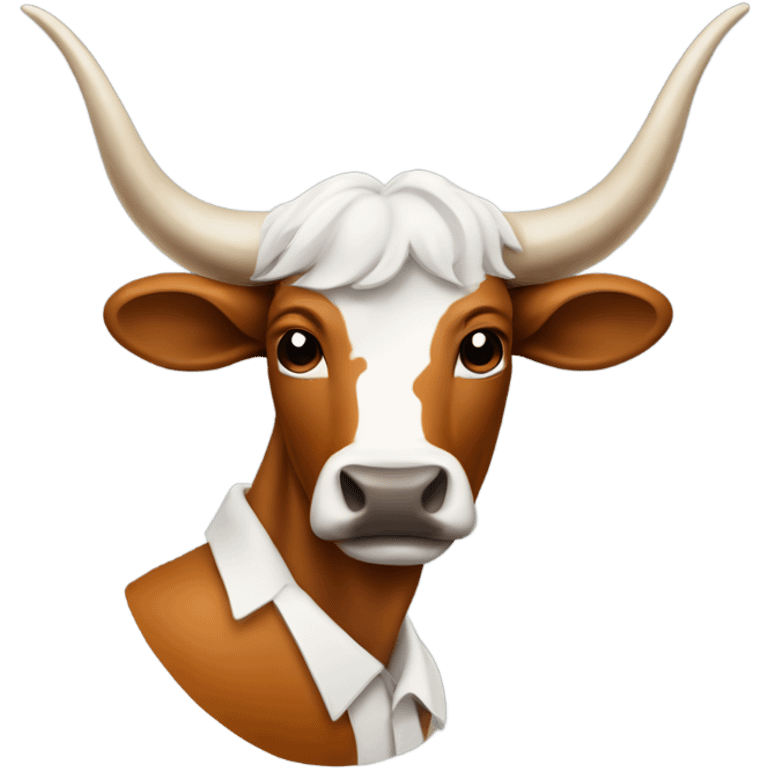 longhorn bull as a school student emoji