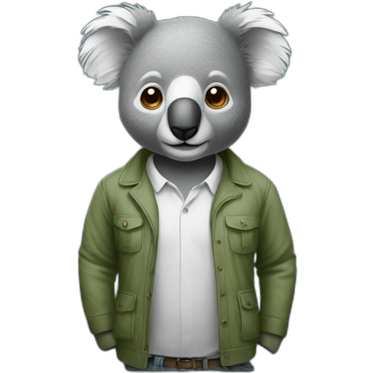 smart lean math koala man emoji