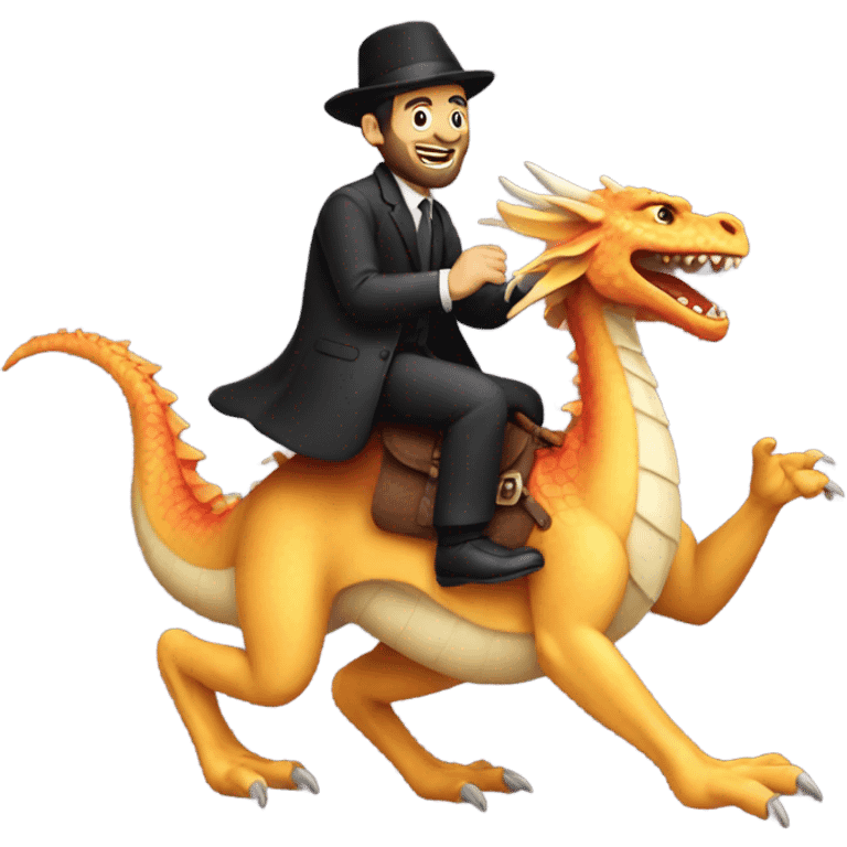 Jew riding dragon emoji