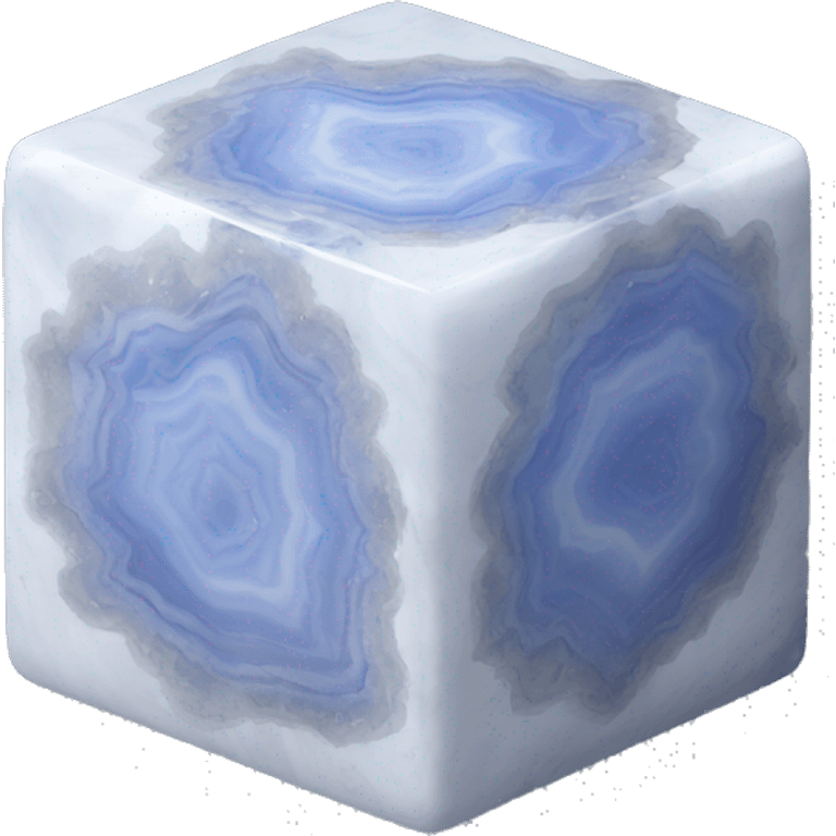 Blue lace agate cube emoji