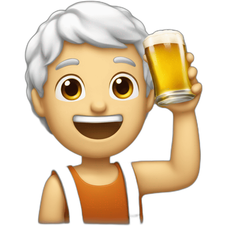 Une bière renversé  emoji