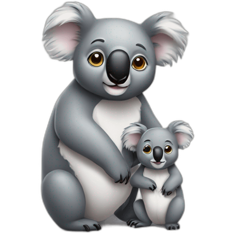 small and big koala emoji