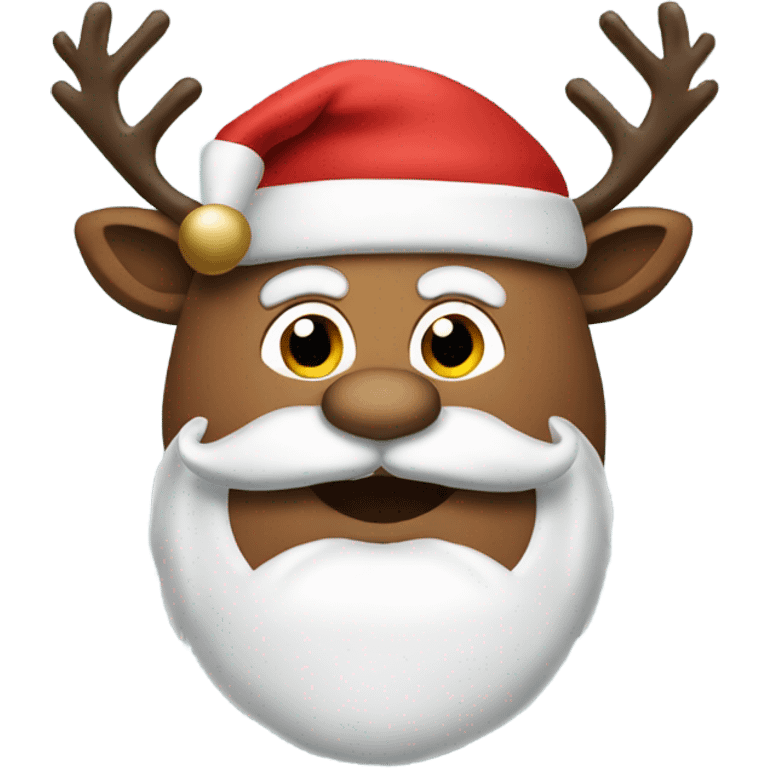 santa and his reindeer emoji