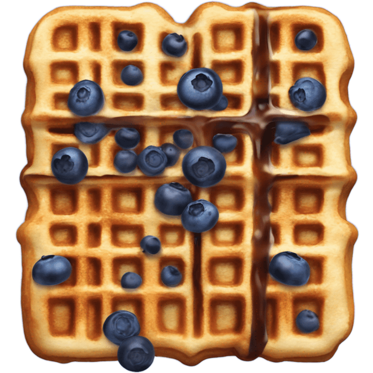 blueberry waffles with maple syrup  emoji