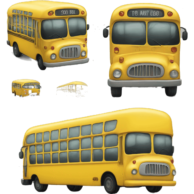 yellow bus  emoji