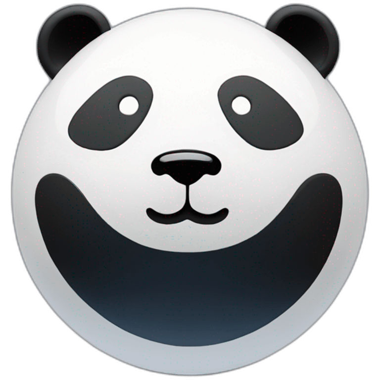 3d sphere with a panda emoji