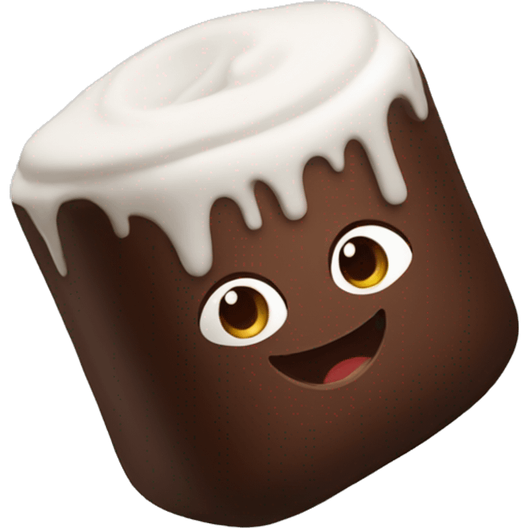 Chocolate marshmallow emoji