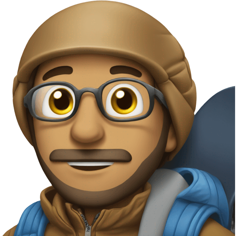 Jewish man snowboarding emoji