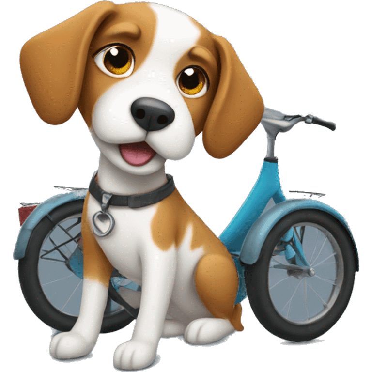 Dog in cargo bike emoji